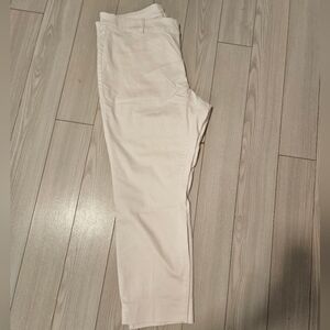 Womens white pants Pullover stretchy waist H&M plus size sz 18